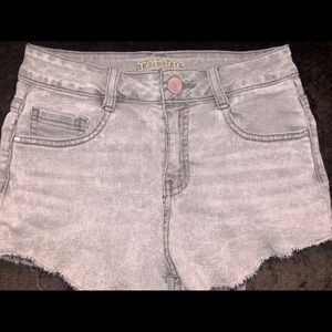 Gray High-waisted Shorts